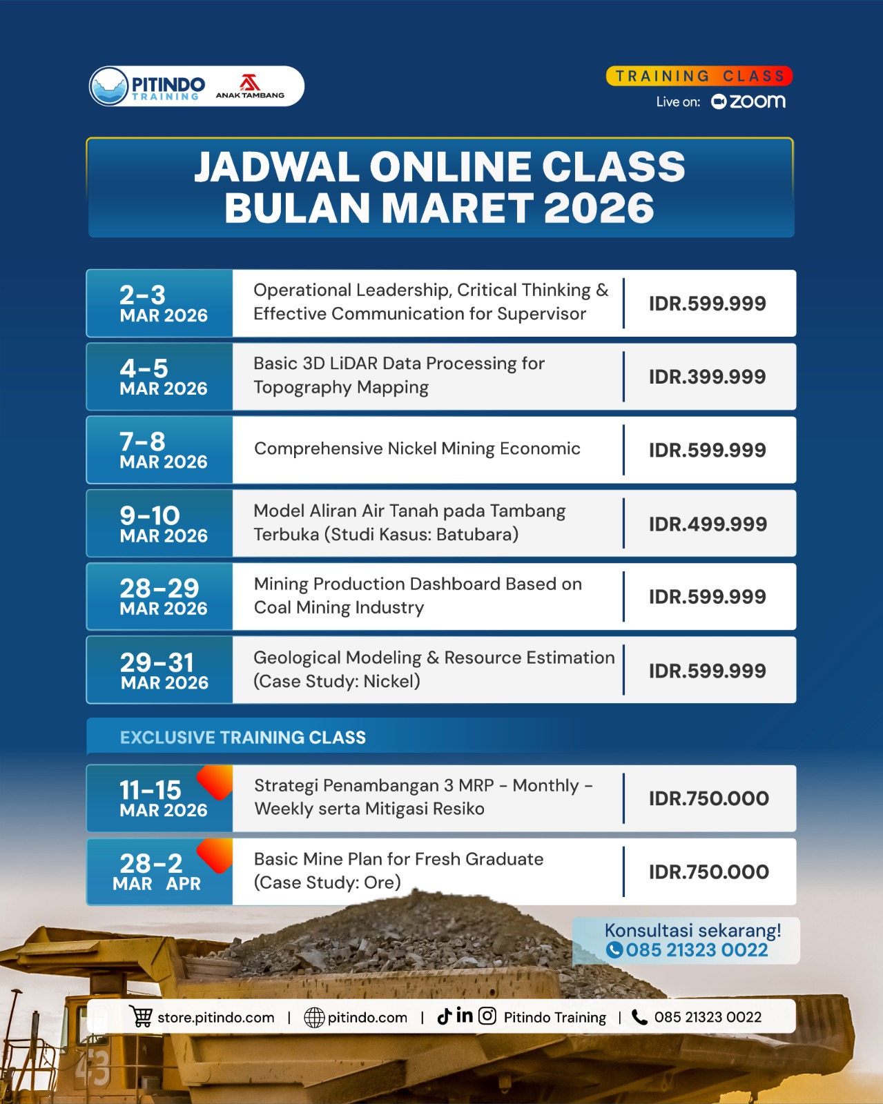 Online Class Maret Pitindo