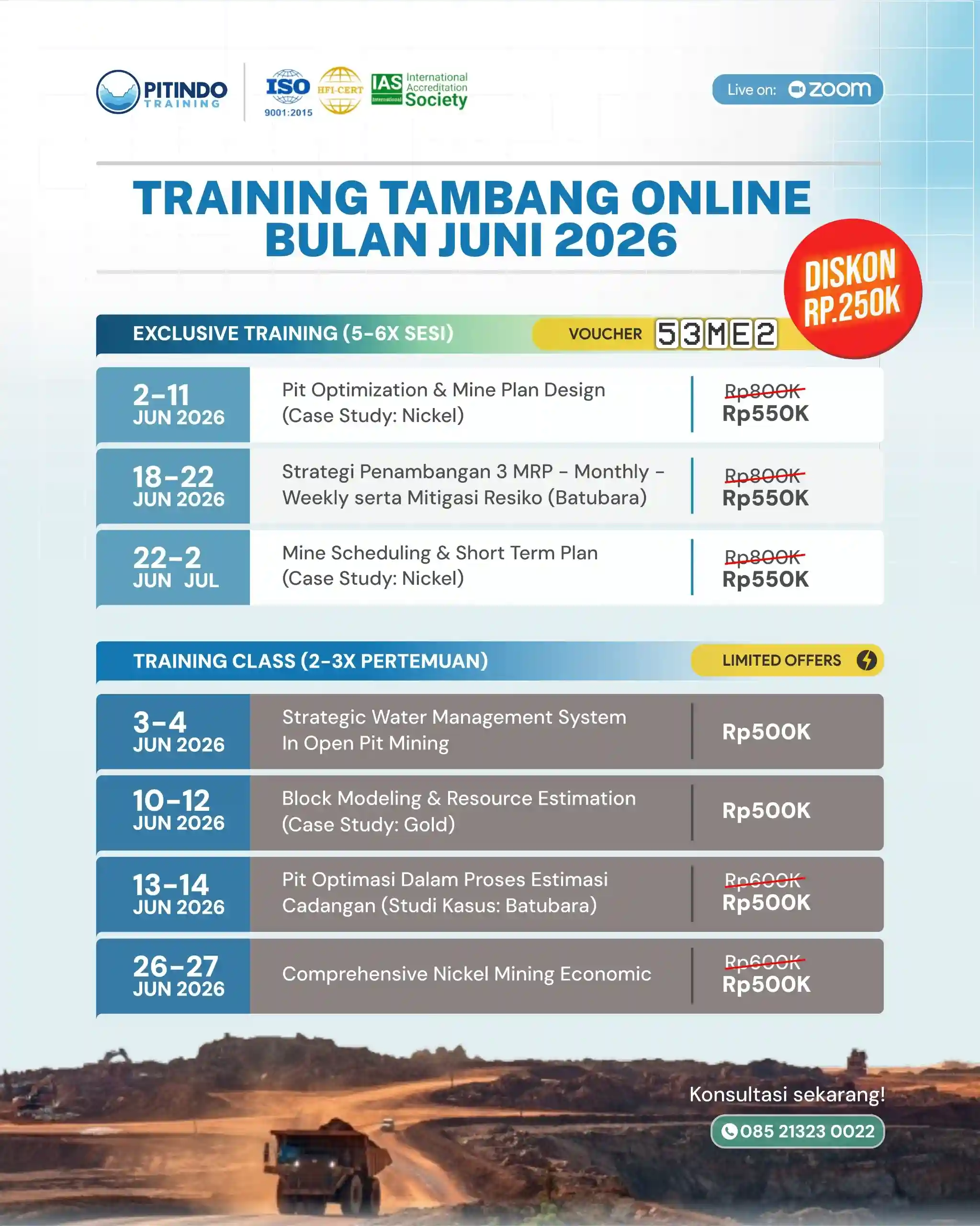 Training Tambang Bulan Juni