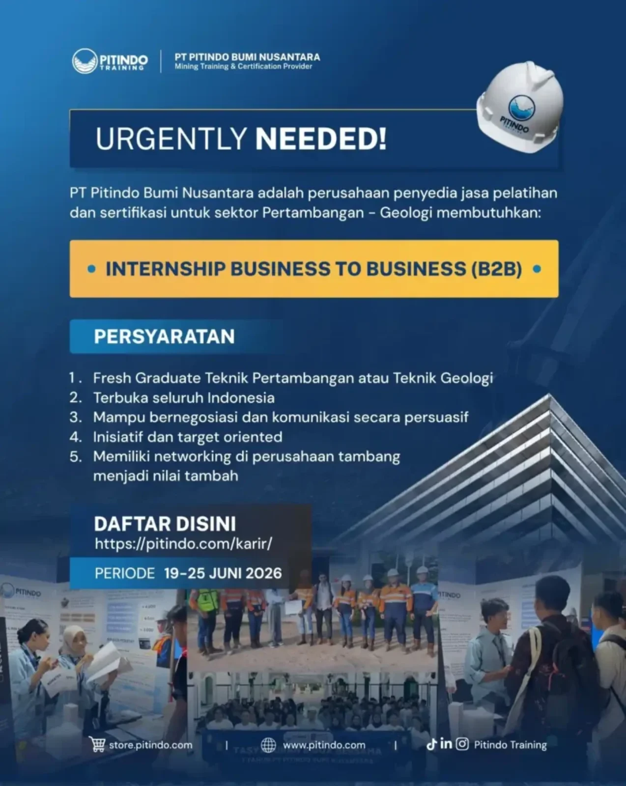 Paid Internship Business to Business (B2B) 19 - 25 Juni 2026