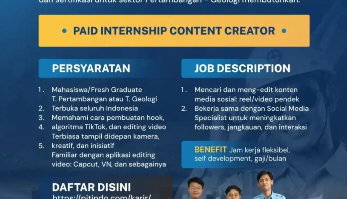 Paid Internship Content Creator 18 - 21 Juni 2026