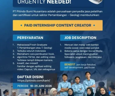 Paid Internship Content Creator 18 - 21 Juni 2026