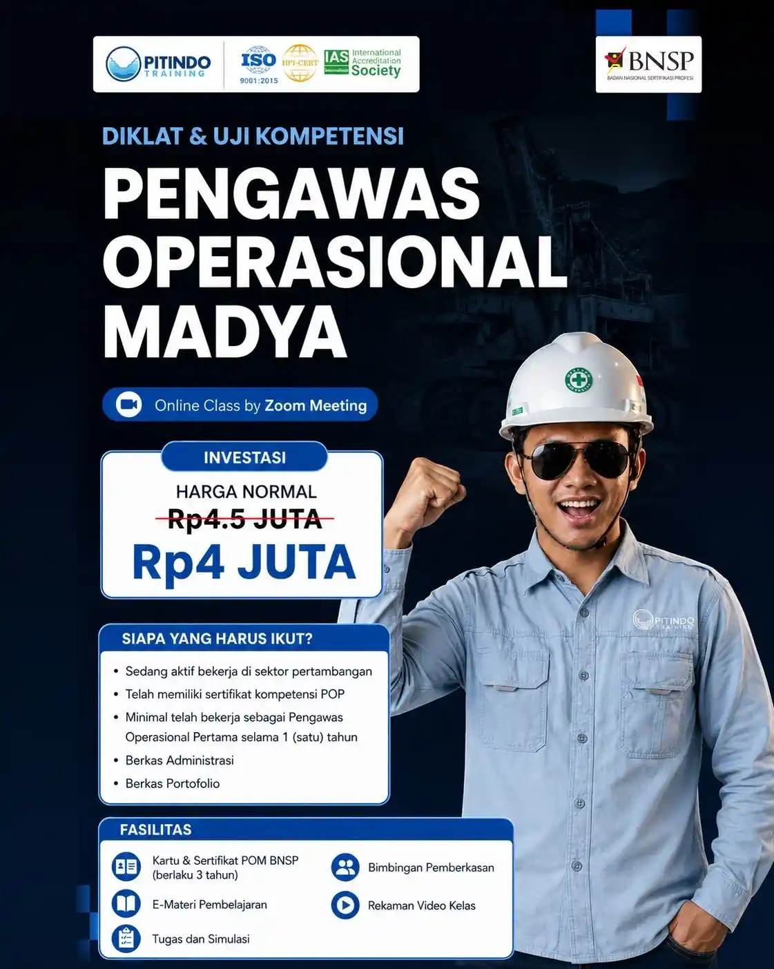 Sertifikasi Pengawas Operasional Pertama (POP) By Pitindo Training
