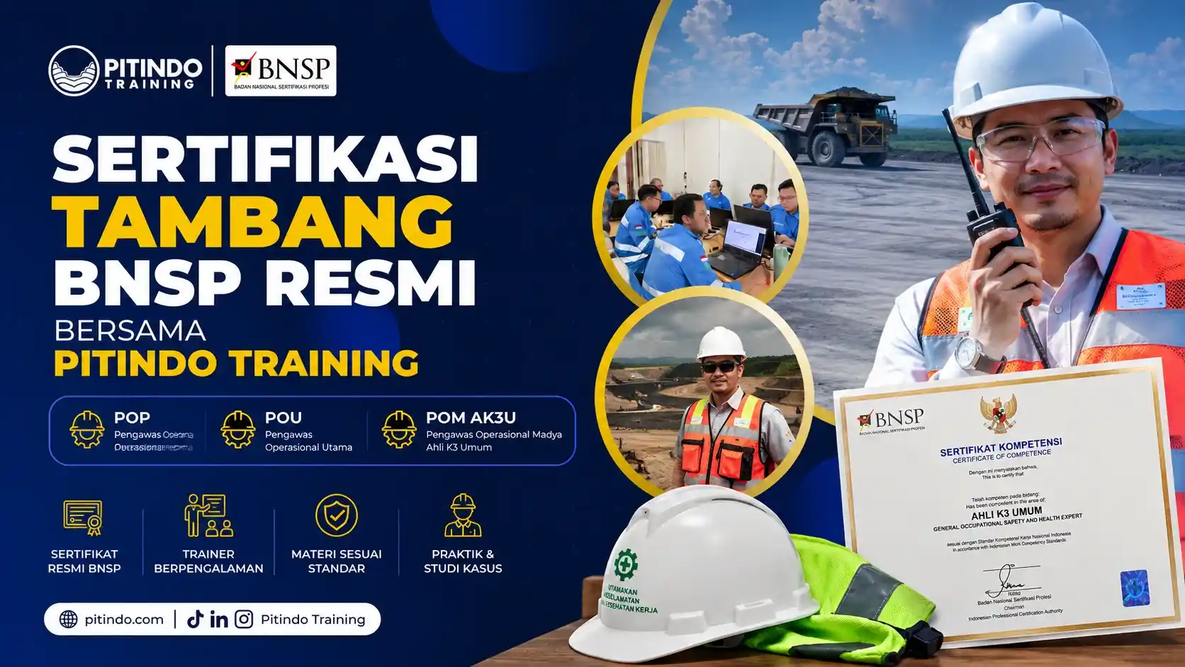 Sertifikasi Tambang Resmi BNSP Bersama Pitindo Training