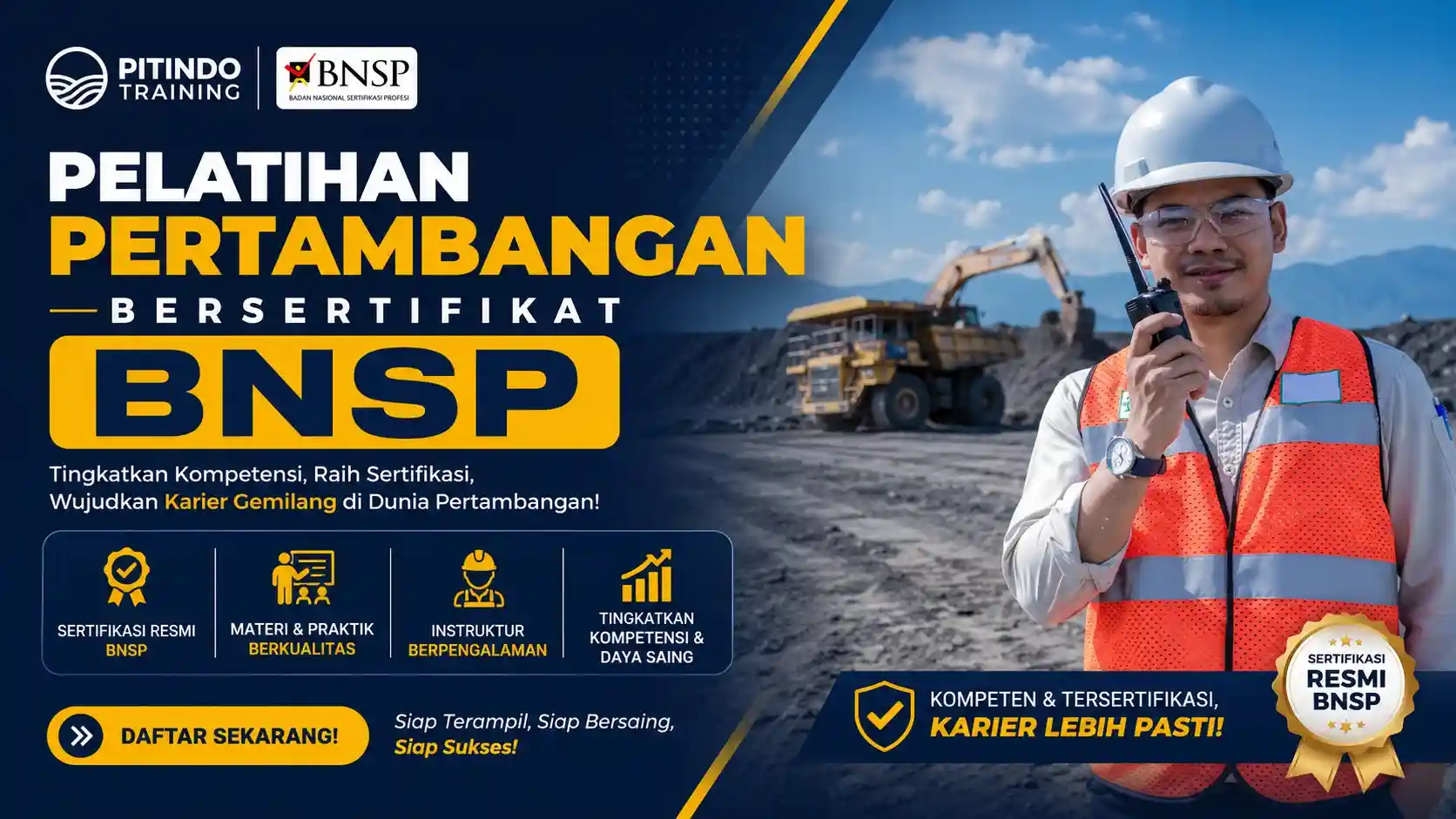 Pelatihan Pertambangan Bersertifikat BNSP