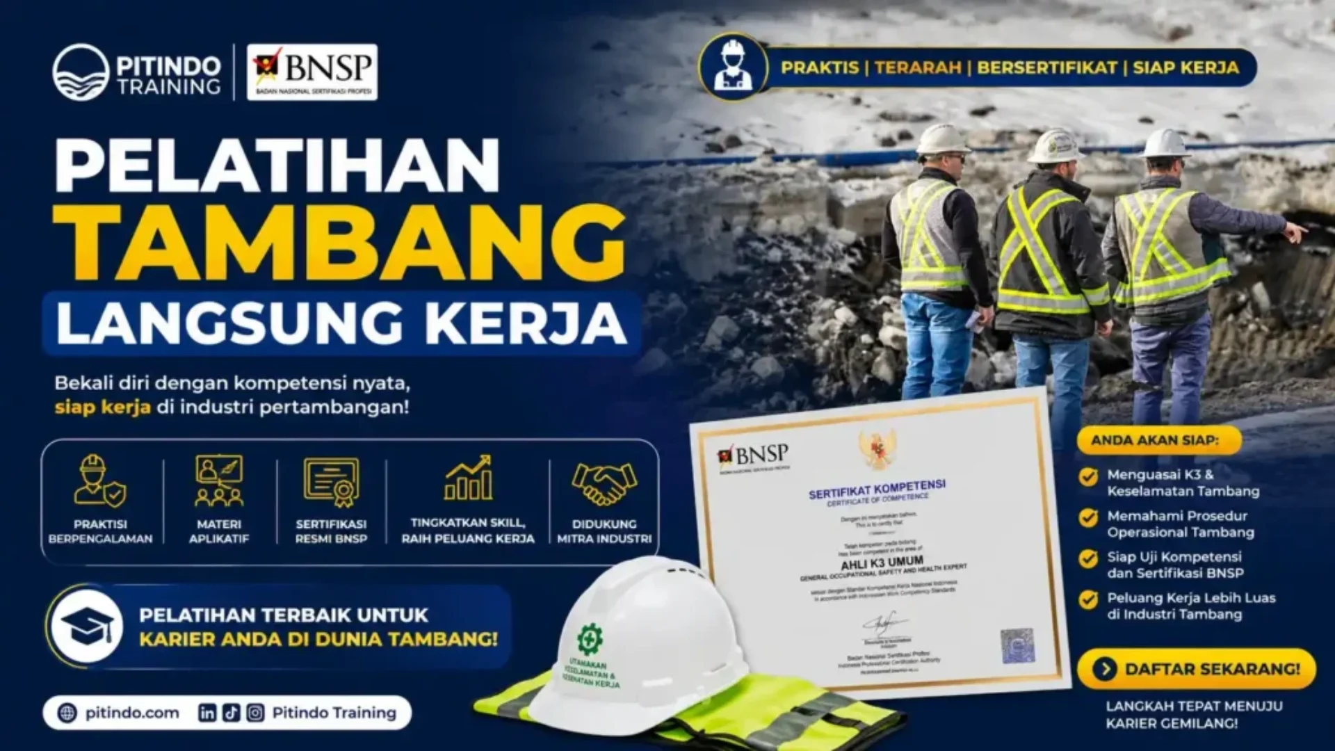 Pelatihan Tambang Langsung Kerja