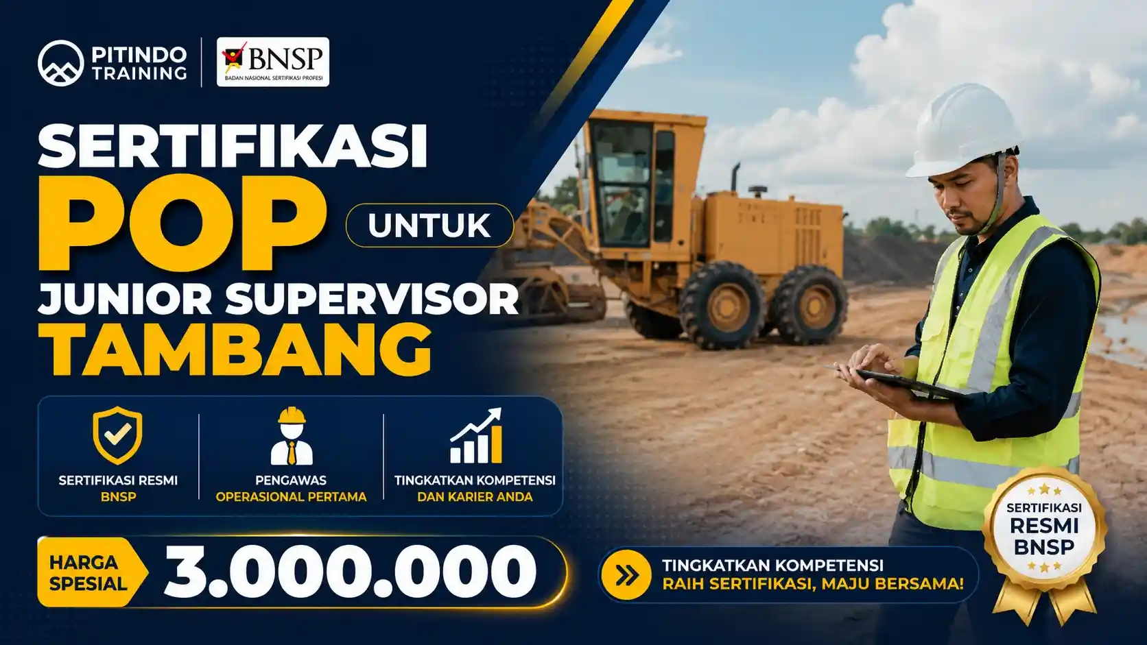 Sertifikasi POP untuk Junior Supervisor Tambang