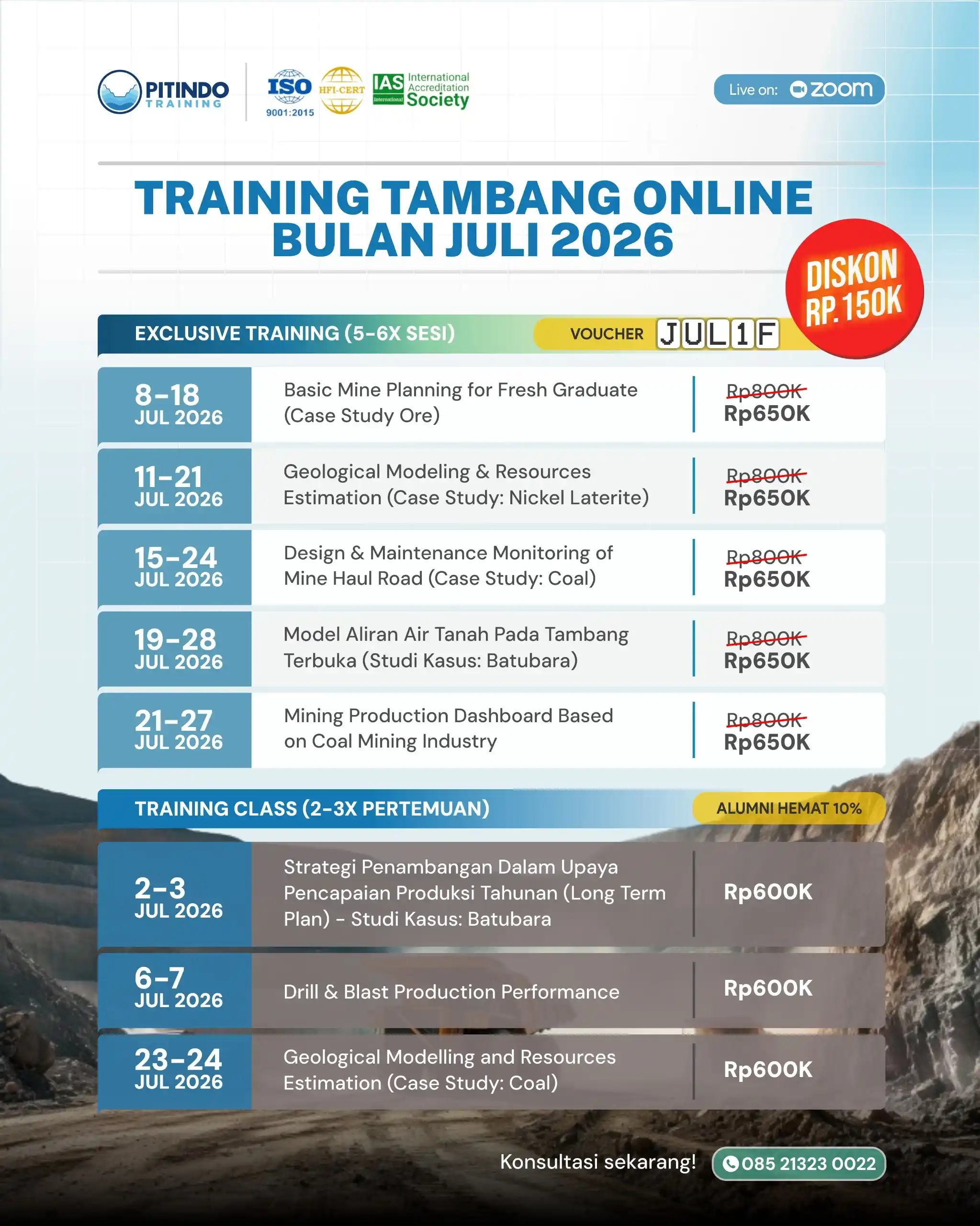 Training Tambang Bulan Juni 2026