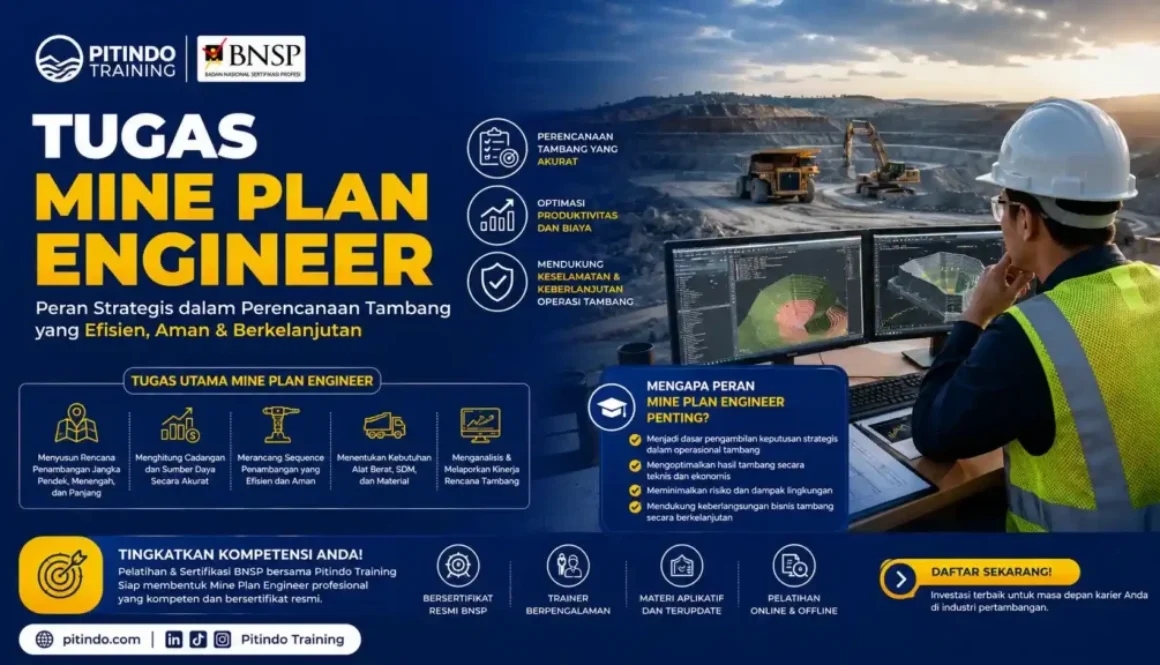 Tugas utama seorang Mine Plan Engineer