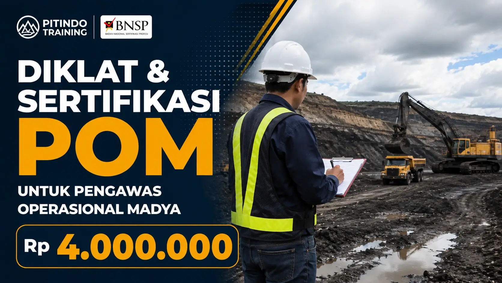 Diklat dan Sertifikasi POM untuk Pengawas Operasional Madya Pertambangan
