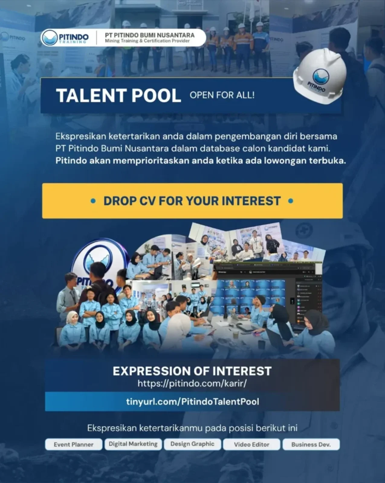 Talent Pool Expression of Interest Pitindo 6 September 2026