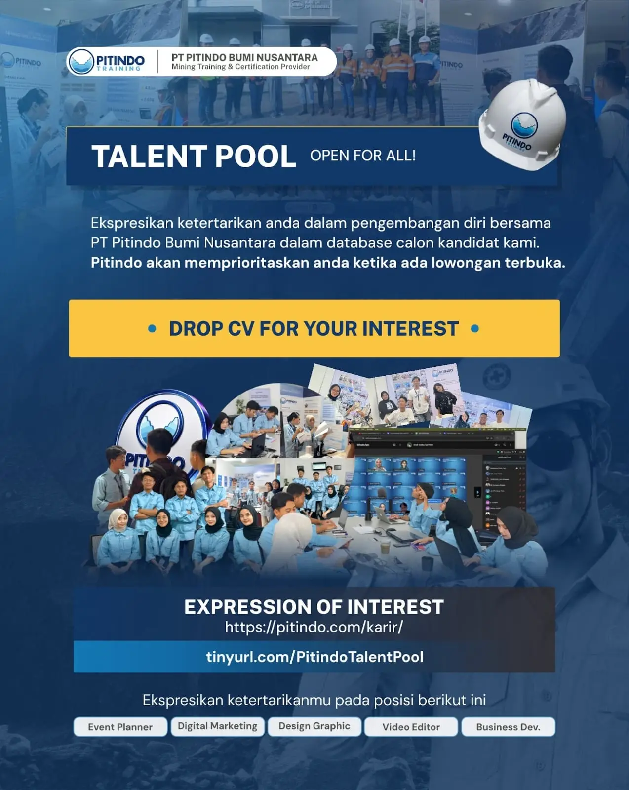 Talent Pool Expression of Interest Pitindo 6 September 2026