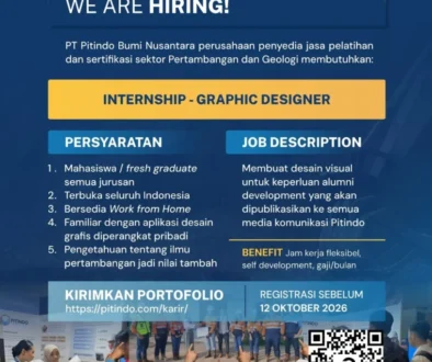 Internship Graphic Designer Pitindo Training 10 Oktober 2026