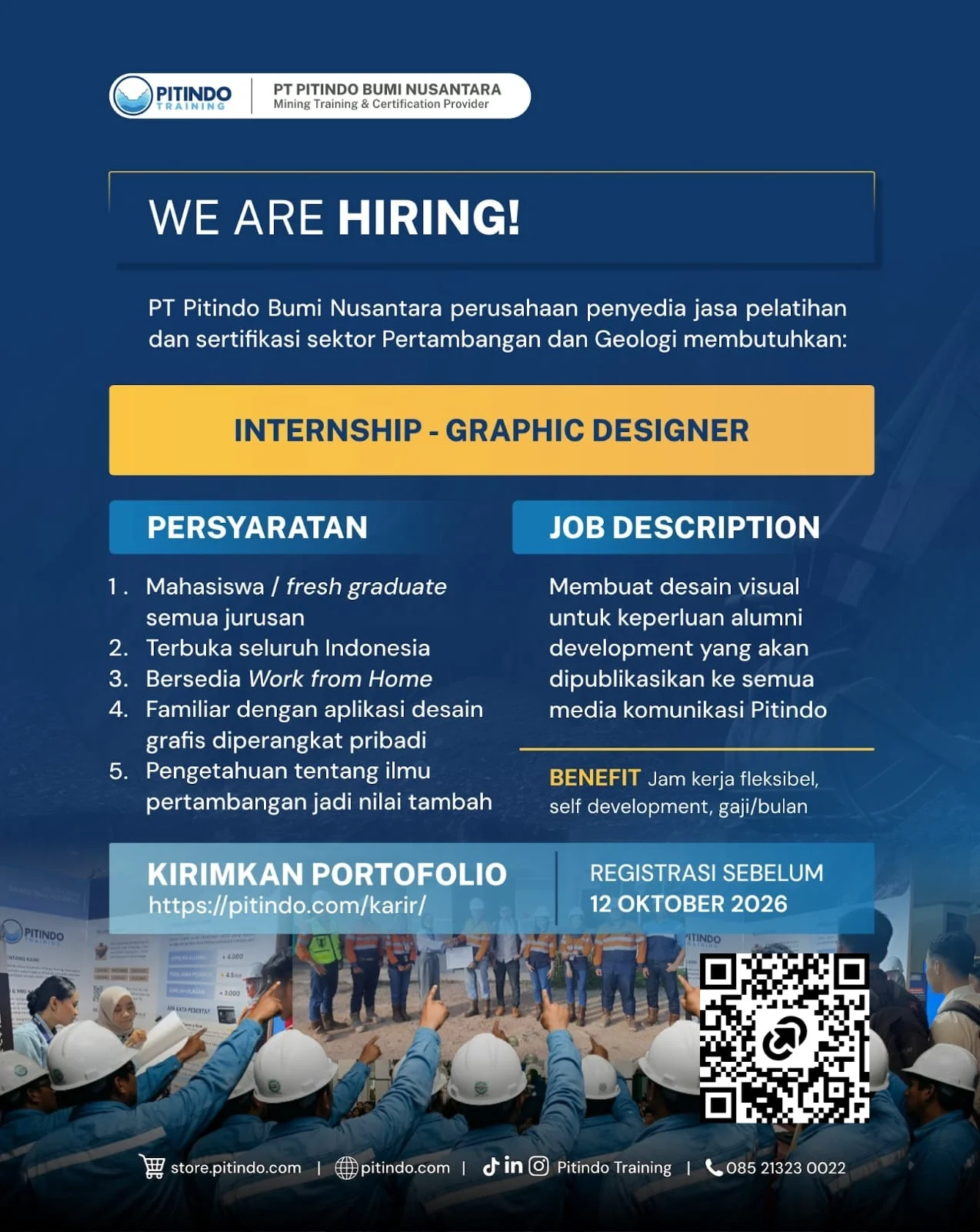 Internship Graphic Designer Pitindo Training 10 Oktober 2026