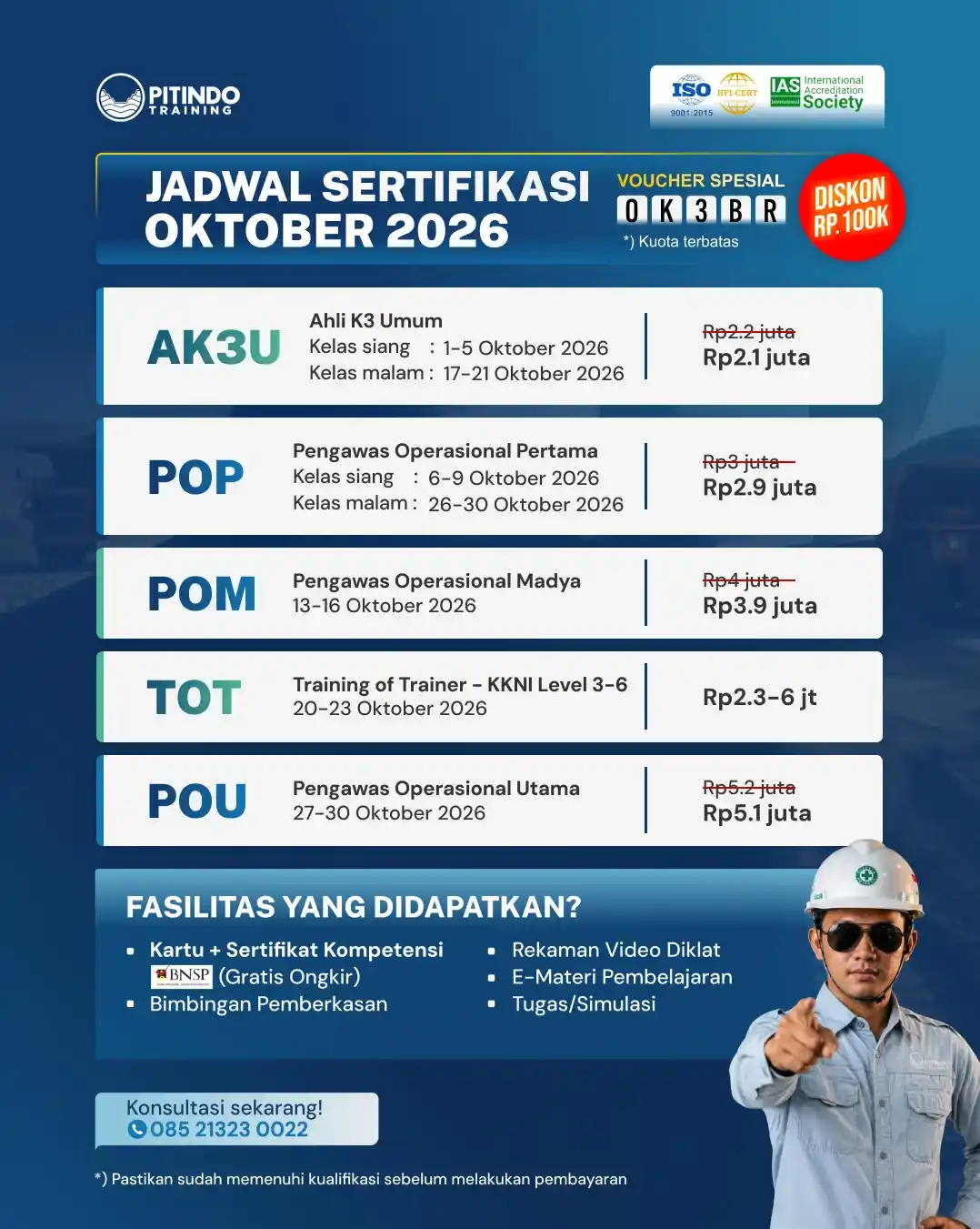 Jadwal Sertifikasi Tambang Oktober 2026